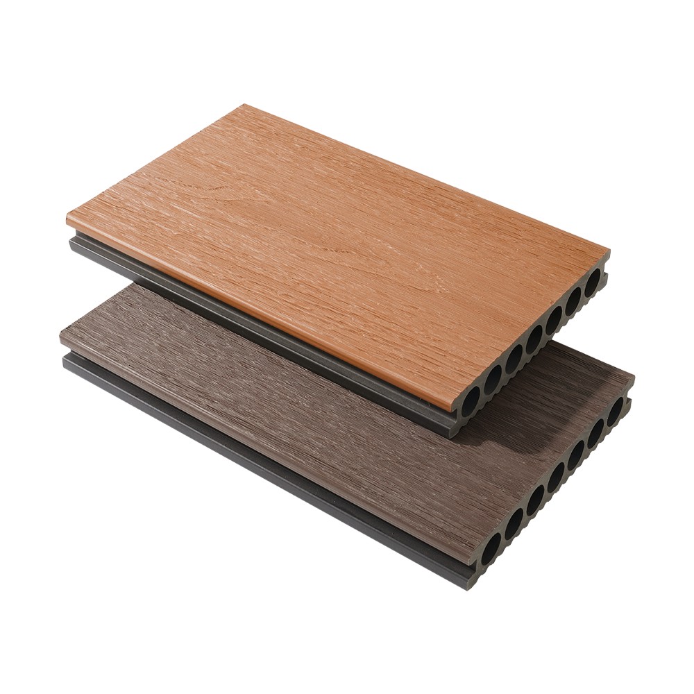 Sieben-Loch-Coextrusions-WPC-Terrassendiele (einseitig feine Linien)