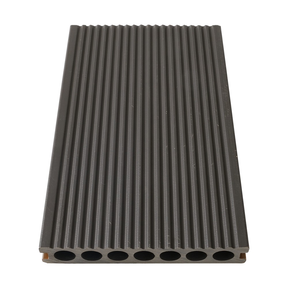 Sieben-Loch-Coextrusions-WPC-Terrassendiele (einseitig feine Linien)