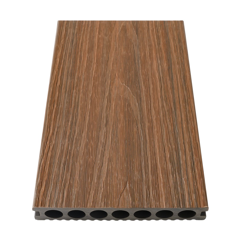 Sieben-Loch-Coextrusions-WPC-Terrassendiele (einseitig feine Linien)