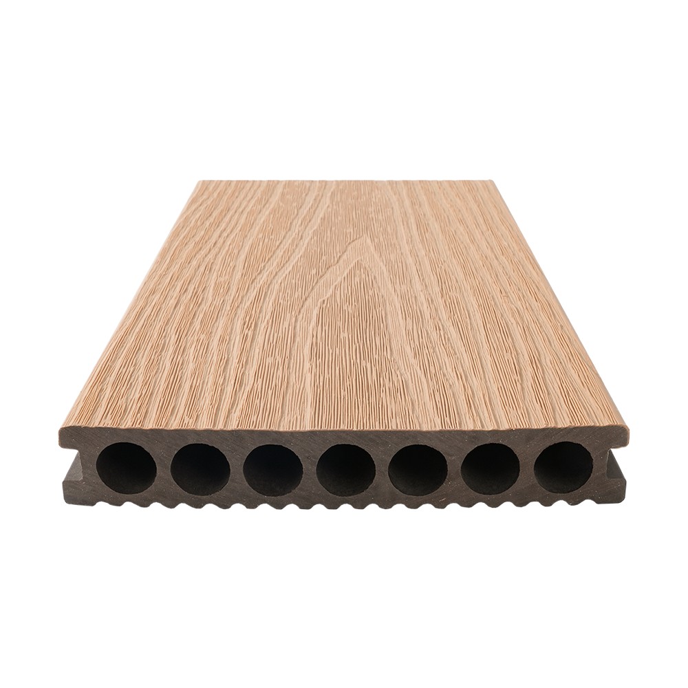 Sieben-Loch-Coextrusions-WPC-Terrassendiele (einseitig feine Linien)