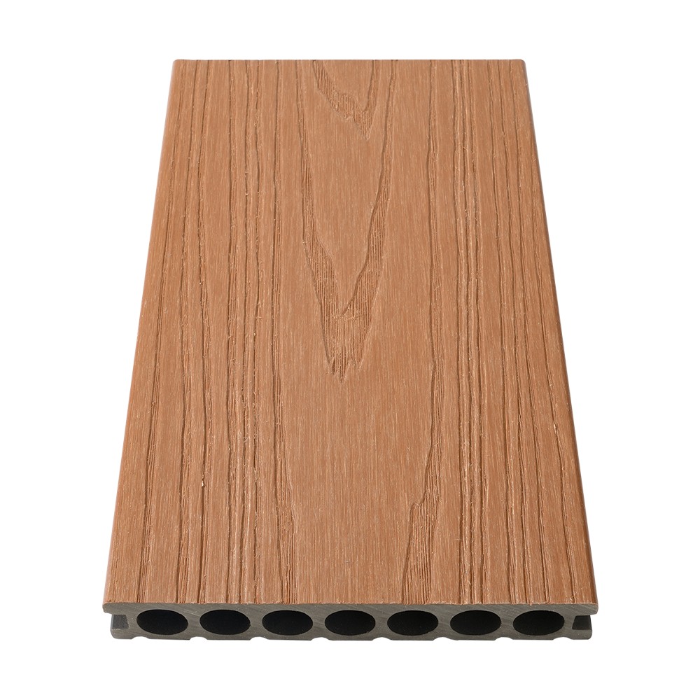 Sieben-Loch-Coextrusions-WPC-Terrassendiele (einseitig grobe Textur)