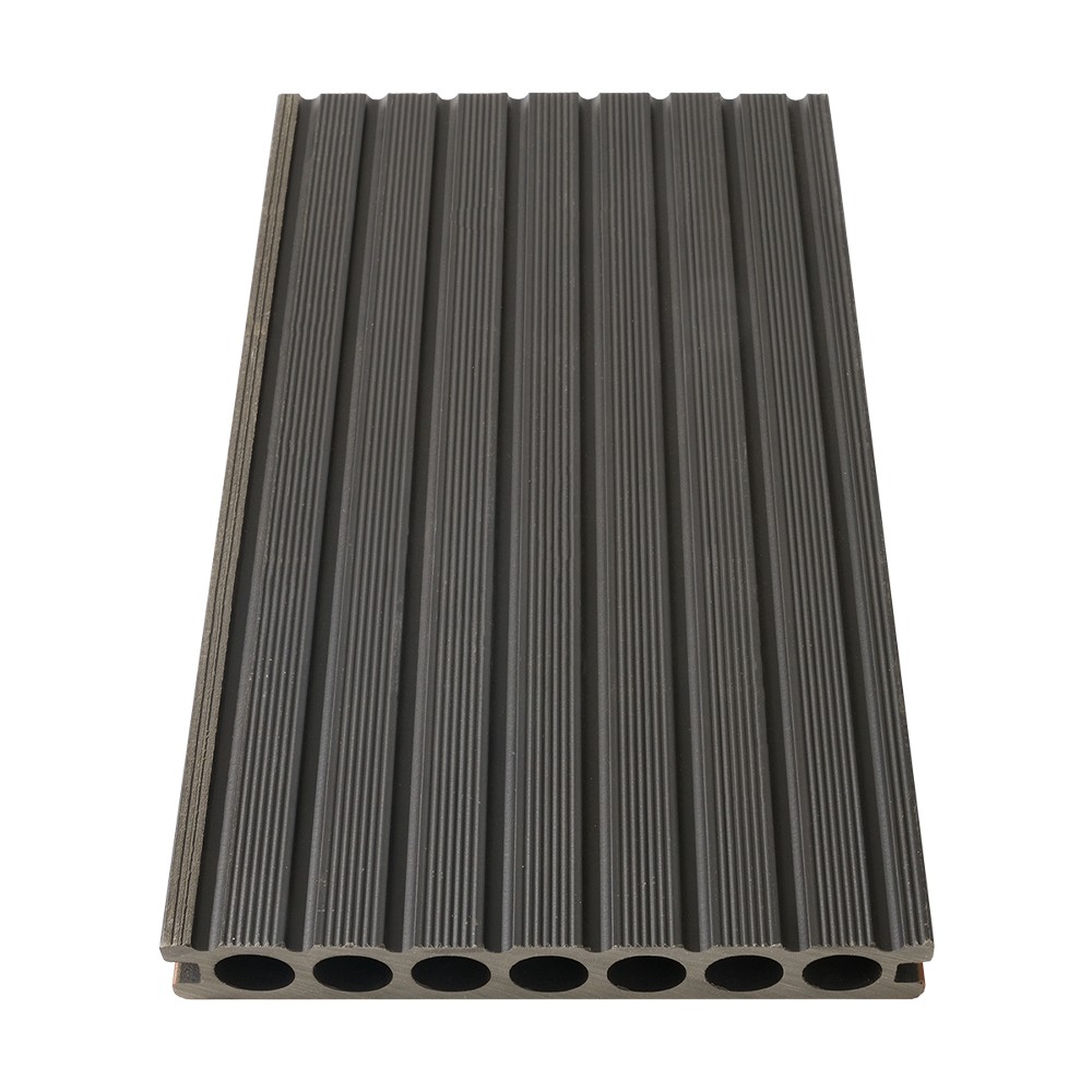 Sieben-Loch-Coextrusions-WPC-Terrassendiele (einseitig grobe Textur)