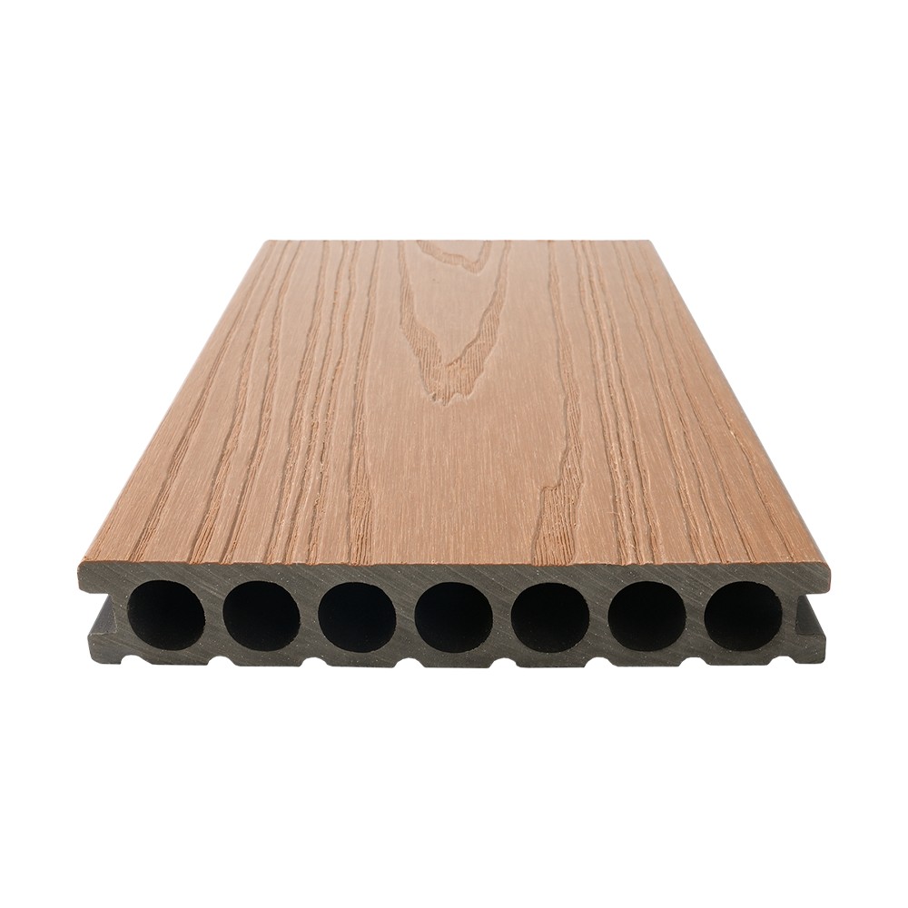 Sieben-Loch-Coextrusions-WPC-Terrassendiele (einseitig grobe Textur)
